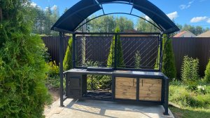 Бетонная площадка фундамент под мангал или дровницу