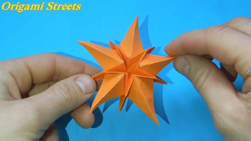 Как сделать звезду из бумаги. Оригами морская звезда.mp4 смотреть онлайн