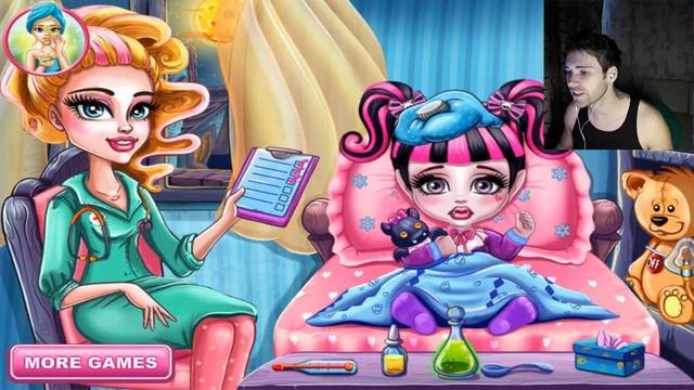 Baby Monster Flu Doctor - Зачётная чика лечит вампира!