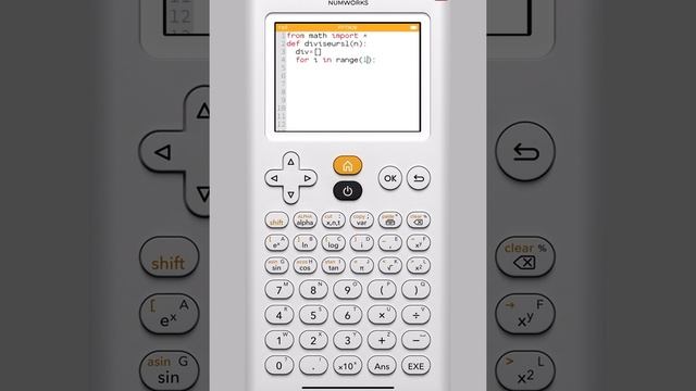 #program #python Lister les #diviseurs d’un nombre sur #calculatrice #Numworks avec une liste смотреть онлайн