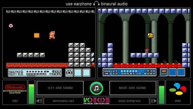 NES vs SNES (Super Mario Bros. 3) Side by Side Comparison смотреть онлайн