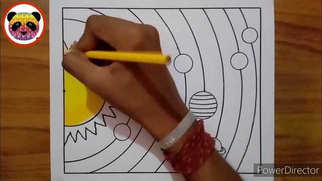 Solar System Drawing / How to Draw Solar System / Solar System Planets Drawing / Solar System смотреть онлайн