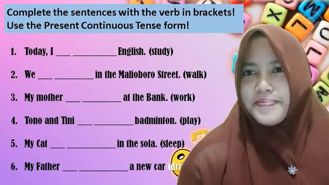 Present Continuous Tense (How to use and solve the exercise) смотреть онлайн