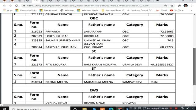 RAJASTHAN UNIVERSITY PG ADMISSION 2020-21 SECOND MERIT LIST | PREBPED & PREMPED 2020 FINAL LIST смотреть онлайн
