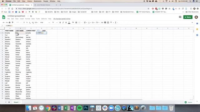 Creating Fake Email Addresses in Google Sheets смотреть онлайн
