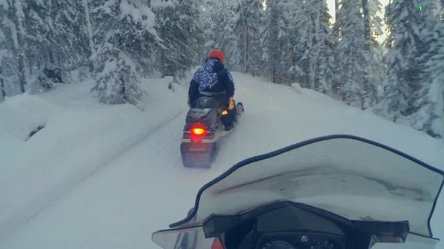 Отдых в северной Карелии. GoPro snowmobiles от первого лица (HD 1080) смотреть онлайн