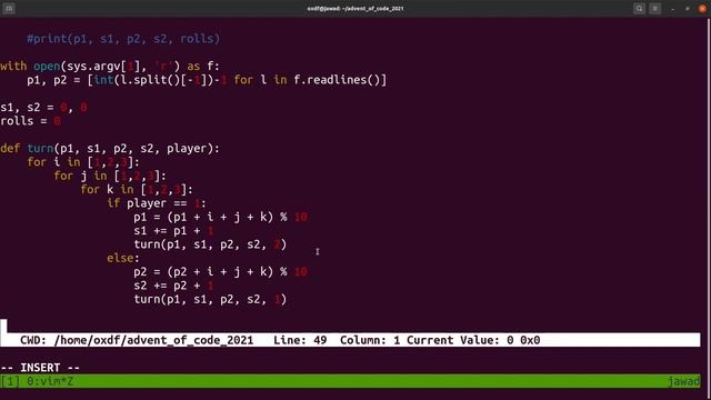 Dirac Dice [Day 21 - Advent of Code 2021] смотреть онлайн