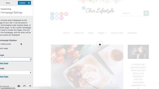 How to configure homepage in Chic Lifestyle Pro - WordPress Theme | Feminine Blog Website смотреть онлайн