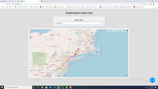 Dynamic zoom on scattermapbox map chart with drop down list in plotly dash смотреть онлайн