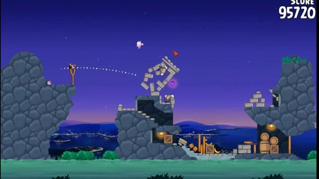 Angry Birds Rio Rocket Rumble Уровень 4 - Прохождение на 3 Звезды - 3 Star Walkthrough смотреть онлайн