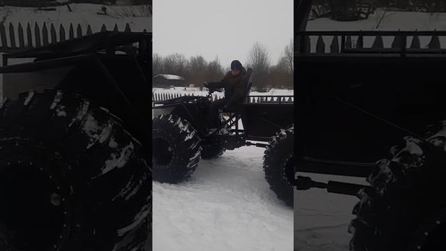 Тянем вездеходом снегоход. смотреть онлайн