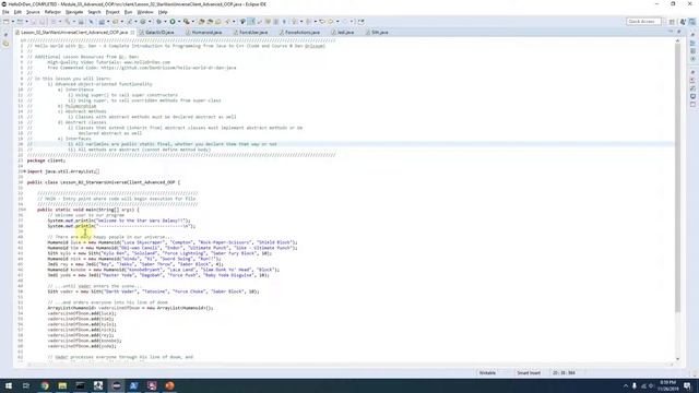 Module 3, Lesson 2 - Advanced Object Oriented Programming (Java) - Hello World w/ Dr. Dan смотреть онлайн