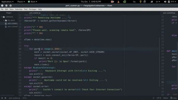 PORTSCANNER WITH PYTHON