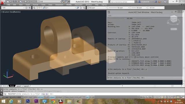 AUTOCAD MASSPROP | MASSPROP COMMAND | AUTOCAD SLICE COMMAND смотреть онлайн