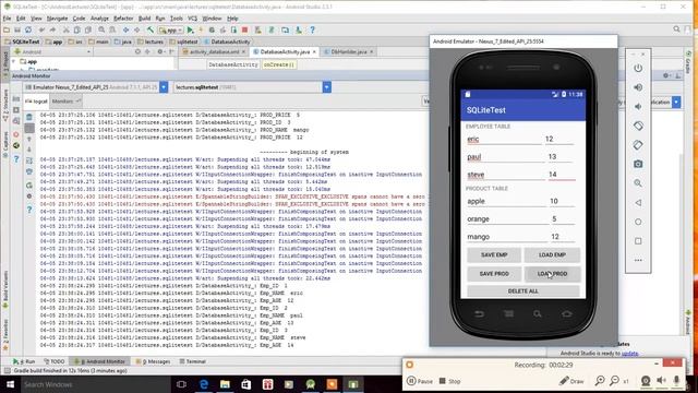 Android SQLite Database with example Project : part 25 смотреть онлайн