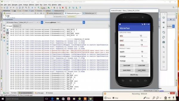 Android SQLite Database with example Project : part 25