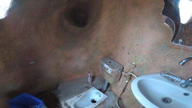 как сделать туалет на даче в виде летающийя тарелки. арт бетон начало. смотреть онлайн