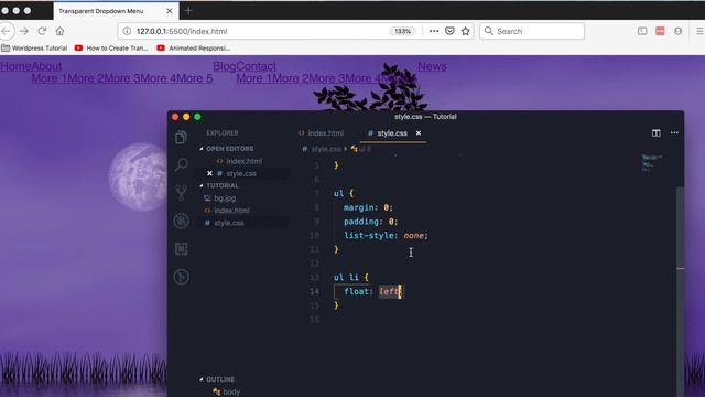 How to Create Transparent Dropdown Navigation Bar in Html5 and Css3 ! смотреть онлайн