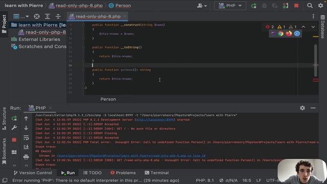 How to use 'readonly' keyword with PHP 8.1 смотреть онлайн