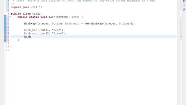 Write a Java program to count the number of key-value (size) mappings in a map. смотреть онлайн