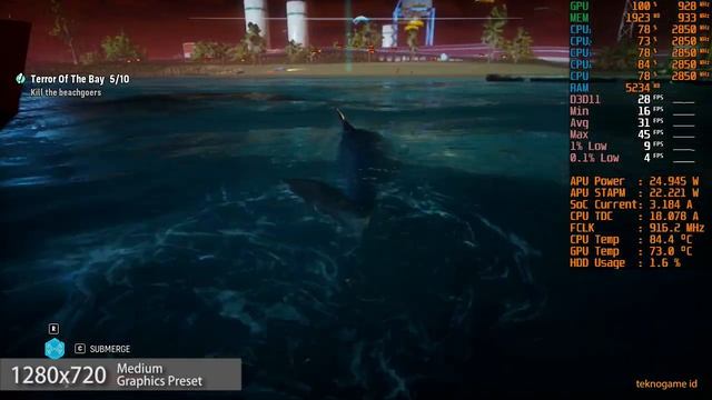 Maneater | AMD Ryzen 3 3200U Vega 3 | Gameplay Benchmark смотреть онлайн