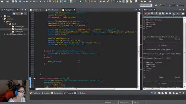 JAVA für Anfänger : textbasierendes POKEMON-like Game #9 смотреть онлайн