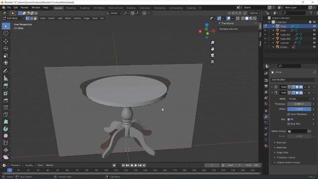 Modeling a Table in Blender. Моделирование стола в Blender смотреть онлайн