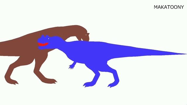 Dinosaurs Cartoons: Dinosaurs Battles -Carnotaurus vs Ceratosaurus ( Stick Nodes ) смотреть онлайн