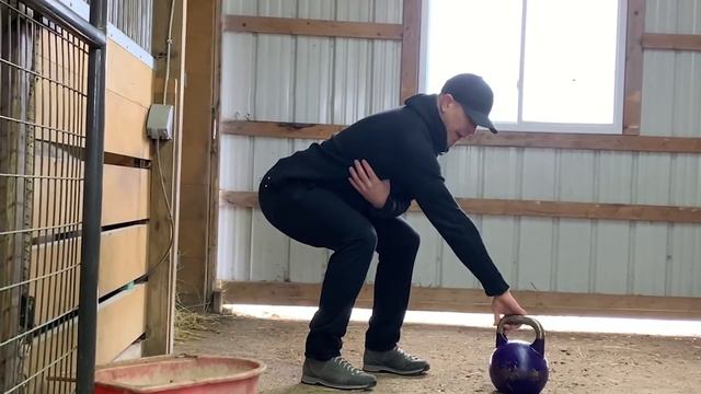 143 - Kettlebell Start Stop Swing for glute development. Ideal for equestrians and dirt bikers смотреть онлайн