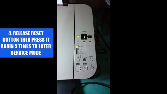 How to reset Canon printer