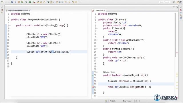 Sobrescrita do método equals continuando смотреть онлайн
