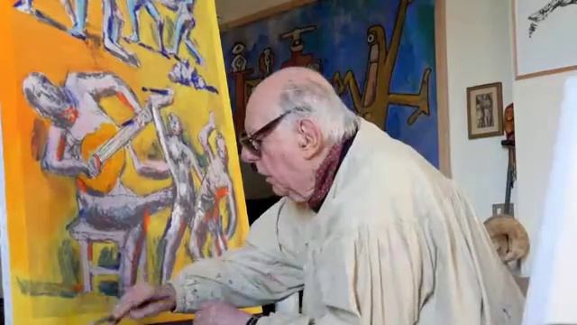 DARIO FO PITTORE - ultimi ritocchi sulla tela - #diariodartista смотреть онлайн
