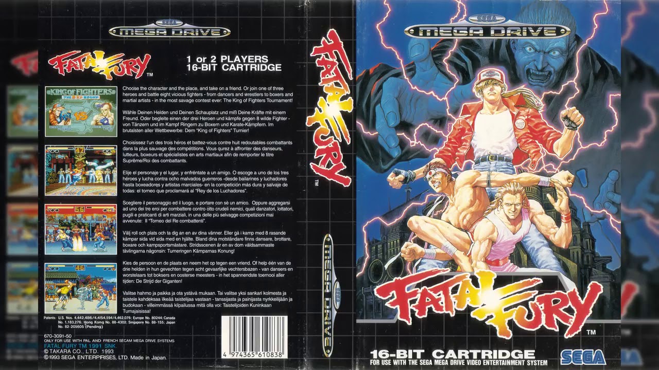 Sega Mega Drive 2 (Smd) 16-bit Fatal Fury 1 part Полное Прохождение
