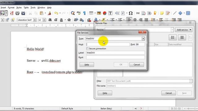 Use LibreOffice with your ownCloud server - remote file owncloud webdav смотреть онлайн