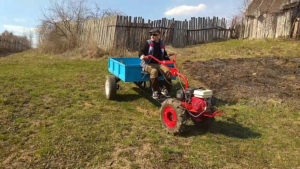 Мотоблок АГАТ на шинах КАМА-421. Приехали на участок смотреть онлайн