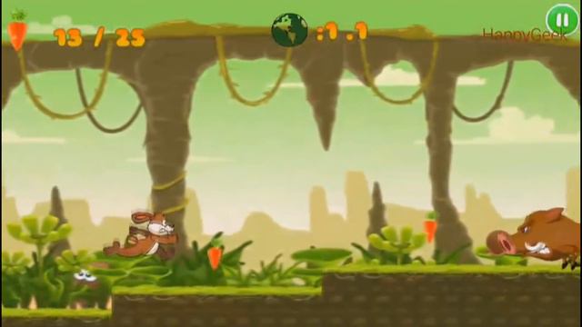Jungle Bunny Run (gameplay video on Android) смотреть онлайн