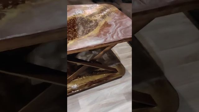 журнальный стол из эпоксидной смолы с кофейными зёрнами смотреть онлайн