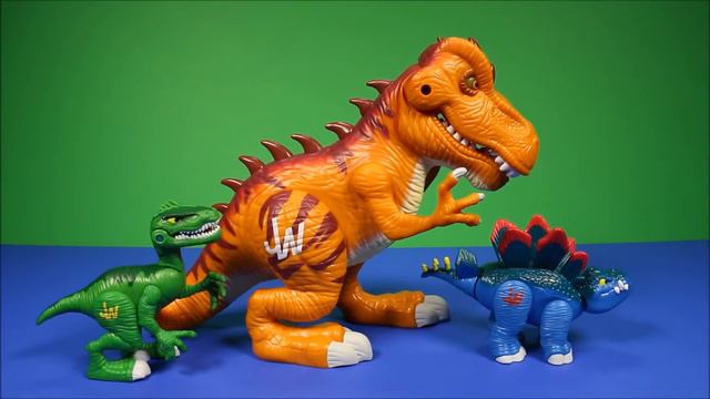 New JURASSIC WORLD TYRANNOSAURUS REX Stomp & Chomp Friends Set Unbox Review By WD Toys