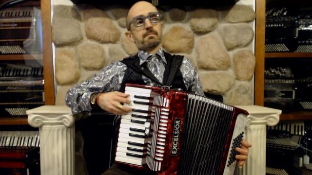 4161 - Red Excelsior Piano Accordion MM 26 48 $1199 смотреть онлайн