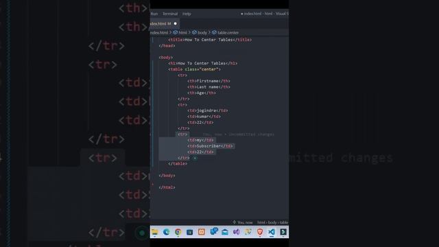 Creating table in HTML | Html table Tag #html #css #website #webdevelopment #javascript смотреть онлайн