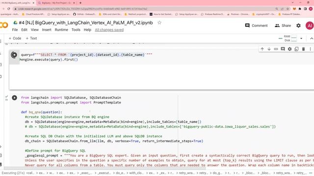Practical Gen AI Use Cases - Q&A on Table SQL LangChain & BigQuery - Google Cloud LLM - DIY#7 смотреть онлайн
