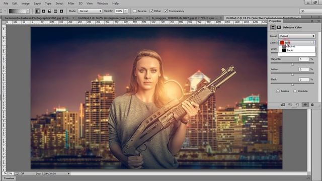 Photoshop CC Tutorial | Photo Manipulation Effects | movie Poster Design смотреть онлайн