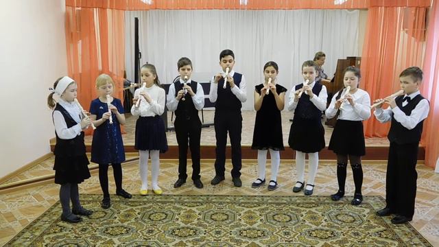 "Одинокий пастух". Анс. блокфлейт (Оля, Аня, Лиза, Кирилл, Вардан, Соня, Лена, Юля, Андрей) 2018 смотреть онлайн