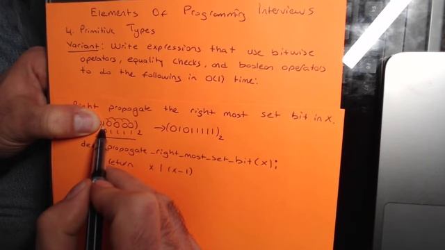 EPI 4.1 Primitive Types Variant question: Right propagate the rightmost set bit in X смотреть онлайн