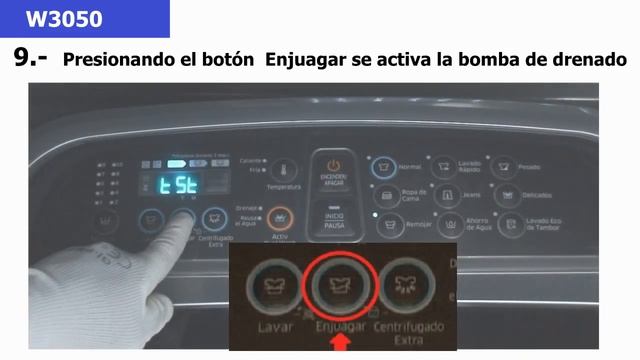 LAVADORA MODO PRUEBA SAMSUNG