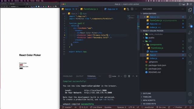 ? COLOR PICKER INTERACTIVO con REACT sin LIBRERÍAS EXTERNAS смотреть онлайн