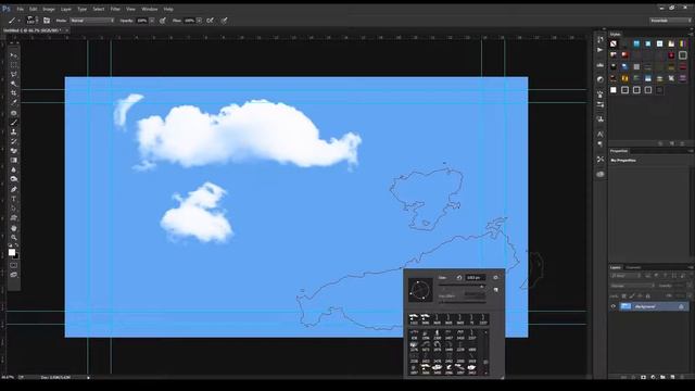 HOW TO MAKE REAL CLOUDS IN PHOTOSHOP CC | Download free Cloud Brush for photoshop смотреть онлайн