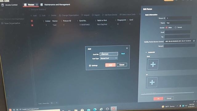 How To Add Card To Hikvision Video Intercom Outdoor Station Through IVMS 4200 Software