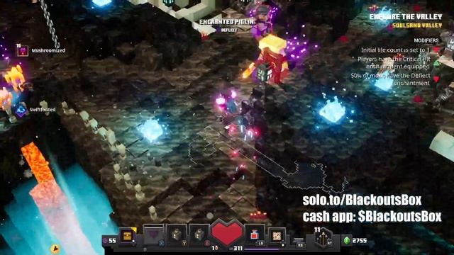 Minecraft Dungeons Flames of the Nether Ancient Hunts Gilded Items Higher max level playthrough смотреть онлайн