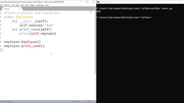 #1.7 Learn Python: Class, Function and Exception смотреть онлайн